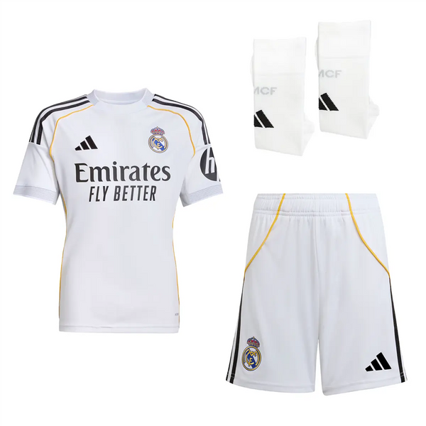 CONJUNTO PRIMERA EQUIPACIÓN NIÑOS REAL MADRID 25-26