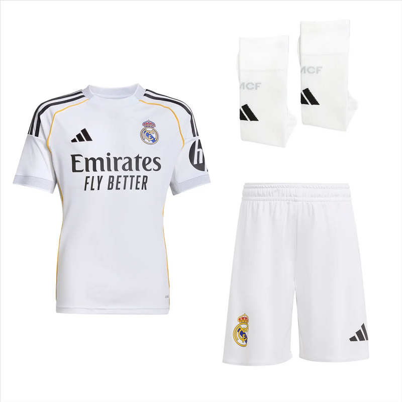 CONJUNTO PRIMERA EQUIPACIÓN INFANTIL REAL MADRID 25-26