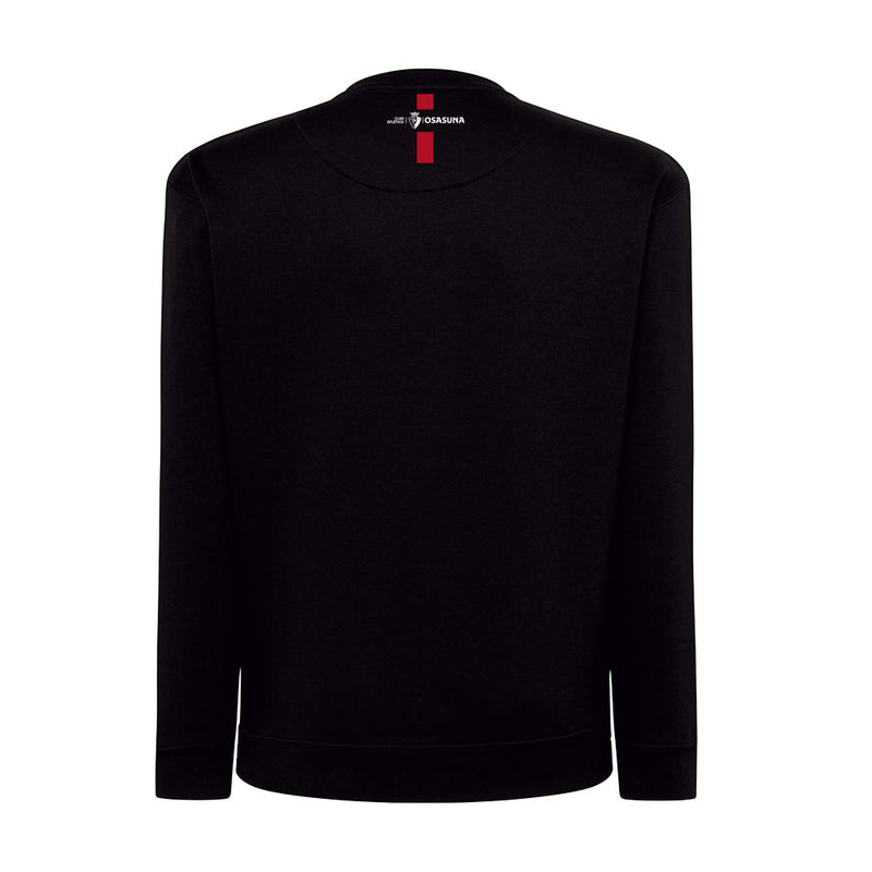 SUDADERA ESCUDOS 80 OSASUNA ADULTO NEGRA