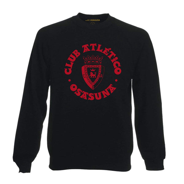 SUDADERA ESCUDOS 80 OSASUNA ADULTO NEGRA